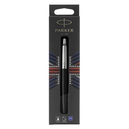 Parker - Jotter Bond Street Black CT mittlerer Blister-Kugelschreiber, 1 Stück