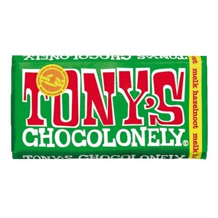 Tony's Chocolonely - Schokoladenmilch-Haselnussriegel 180gr