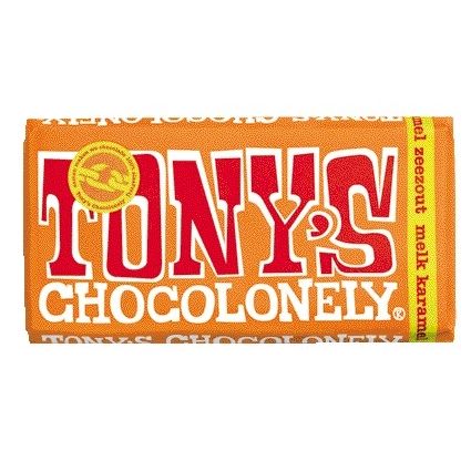 Tony's Chocolonely - Schokoladen-Milch-Karamell-Meersalzriegel 180gr | 15 Stück