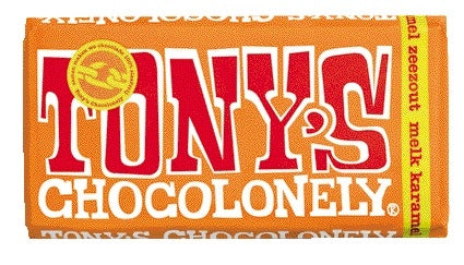 Tony's Chocolonely - Schokoladen-Milch-Karamell-Meersalzriegel 180gr | 15 Stück