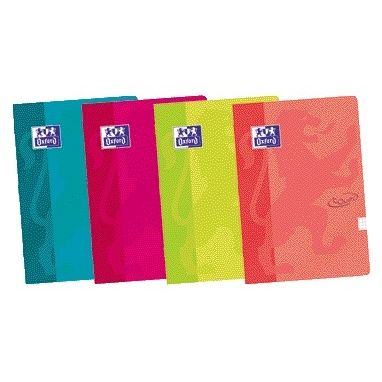 Oxford - Schulheft School Touch A4 Raute 10x10mm 72 Seiten 80gr sortiert | 10 Stück