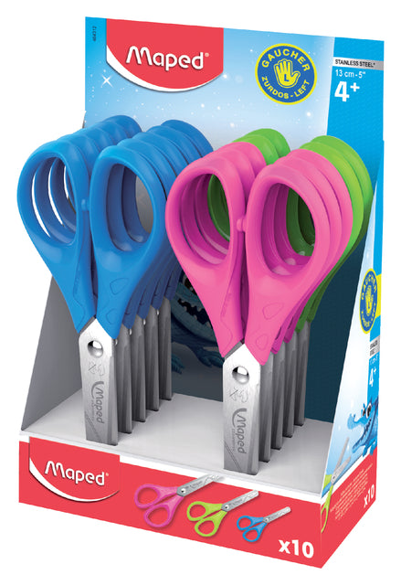 Schaar kartierte Essentials 13 cm linker Display bei 10 Teilen Assorti