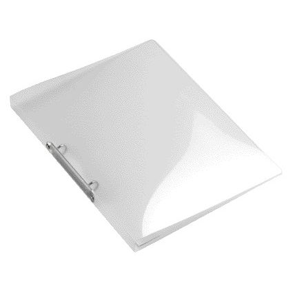 Quantore - Ringordner A4 2-Ring O-Mech 16mm PP transparent weiß