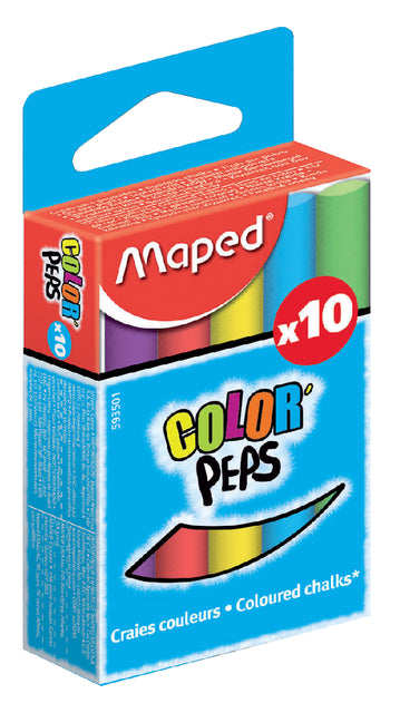 Blackboard -Kreide kartierte Colorpseps Set á 10 Stück Assorti