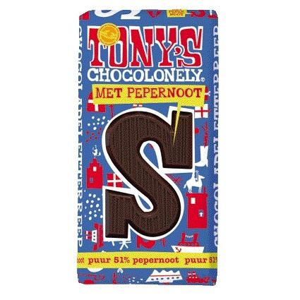Tony's Chocolonely - Schokoladenbuchstabe reiner Lebkuchen S 180gr