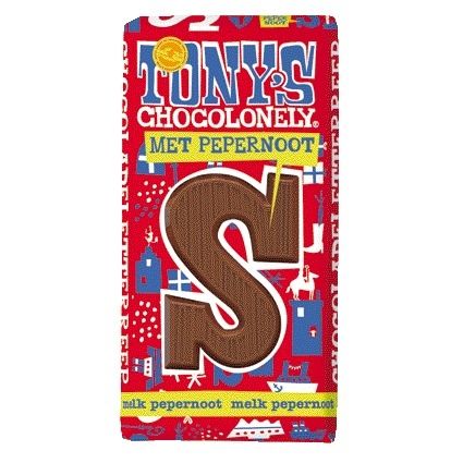 Tony's Chocolonely - Schokoladenbuchstaben-Milch-Lebkuchen S 180gr | 15 Stück