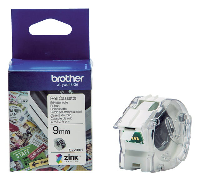 Etikett Label Bruder CZ-1001 9mmx5m Farbdruck