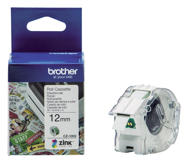 Etikett Label Bruder CZ-1002 12mmx5m Farbdruck