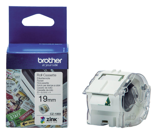 Etikett Label Bruder CZ-1003 19mmx5m Farbdruck