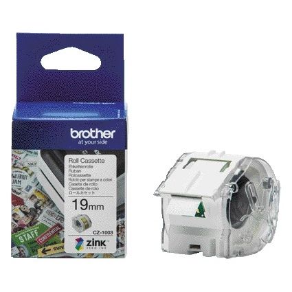 Brother – Etikett CZ-1003 multifunktional, 19 mm, 1 Rolle à 5 m, weiß