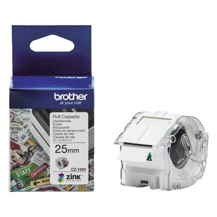 Brother – Etikett CZ-1004 multifunktional, 25 mm, 1 Rolle à 5 m, weiß