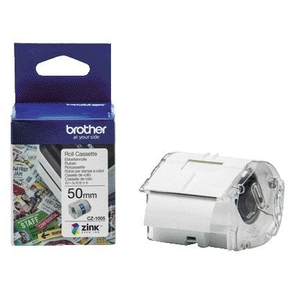 Brother – Etikett CZ-1005 multifunktional, 50 mm, 1 Rolle à 5 m, weiß