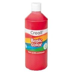 Creall - Gouache Basic Dunkelrot 500ml | 6 Stück