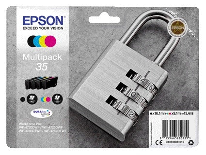 Epson - Tintenpatrone 35 T3586 Schwarz + 3 Farben