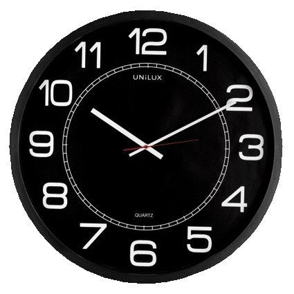 UNILUX - Wanduhr Mega Ø 57,5cm schwarz