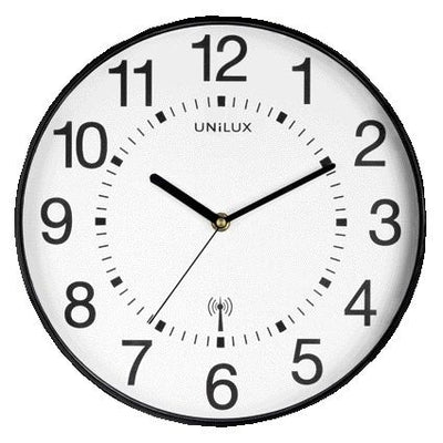 UNILUX - Wanduhr Maxi Funk Ø 37,5cm schwarz/weiß
