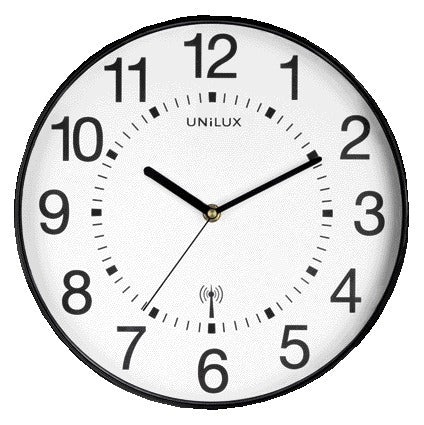 UNILUX - Wanduhr Maxi Funk Ø 37,5cm schwarz/weiß