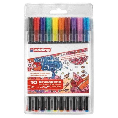 Edding - Brushpen 1340 sortiert, Karton mit 10 Stück