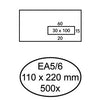 Hermes - Umschlag EA5/6 110x220mm Fenster 3x10rechts selbstklebend 500 Stück