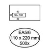 Quantore - Umschlag 110x220mm Fenster 3x10cm links 500 Stück