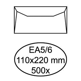 Quantore - Briefumschlagbank EA5/6 110x220mm weiß 500 Stück