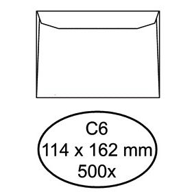 Quantore - Briefumschlagbank C6 114x162mm weiß 500 Stück