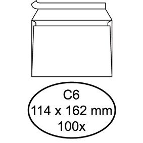 Quantore - Briefumschlagbank C6 114x162mm selbstklebend weiß 100 Stück