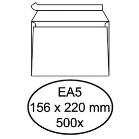 Quantore - Briefumschlagbank EA5 156x220mm selbstklebend weiß 500 Stück