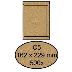 Quantore - Umschlag Urkunde C5 162x229mm braunes Kraftpapier 90g/m² 500 Stück