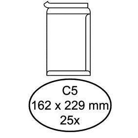 Quantore - Briefumschlag Urkunde C5 162x229mm selbstklebend weiß 25 Stück