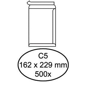 Quantore - Umschlag Urkunde C5 162x229mm selbstklebend weiß 500 Stück