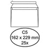 Quantore - Briefumschlagbank C5 162x229mm selbstklebend weiß 25 Stück