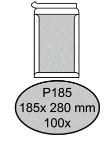 Quantore - Umschlagkarton Rückseite P185 185x280mm selbstklebend weiß 100 Stück