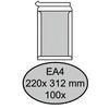 Quantore - Umschlagkartonrückseite EA4 220x312mm selbstklebend weiß 100 Stück