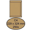 Quantore - Umschlag Zertifikat C4 229x324mm braunes Kraftpapier 250 Stück