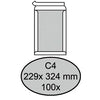 Quantore - Umschlagkarton Rückseite C4 229x324mm selbstklebend weiß 100 Stück