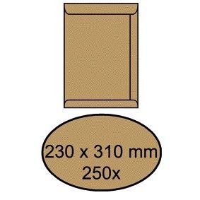 IEZZY - Umschlagurkunde 230x310mm selbstklebend 90gr braun 250 Stück