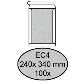 Quantore - Umschlagkarton Rückseite EC4 240x340mm selbstklebend weiß 100 Stück