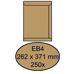 Quantore - Umschlagurkunde EB4 262x371mm braunes Kraftpapier 250 Stück