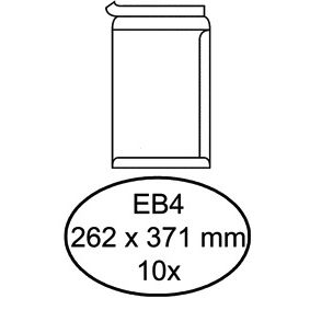 Hermes – Umschlagurkunde EB4 262 x 371 mm, selbstklebend, weiß, Packung mit 10 Stück