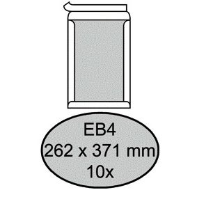 Quantore - Umschlagkarton Rückseite EB4 262x371mm selbstklebend weiß 10 Stück