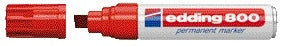 Edding - Filzstift 800 Diagonale 4-12mm rot | 5 Stück