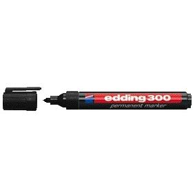 Edding - Filzstift 300 rund 1,5-3mm schwarz | 10 Stück