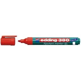 Edding - Filzstift 380 Flipchart rund 1,5-3mm rot | 10 Stück