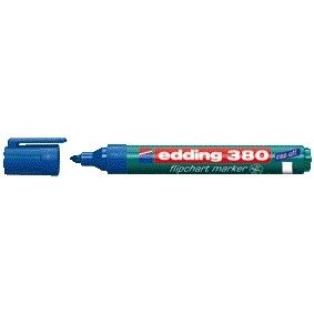 Edding - Filzstift 380 Flipchart rund 1,5-3mm blau | 10 Stück
