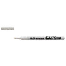 Pilot - Filzstift Super Color Lackmarker fein weiß | 12 Stück