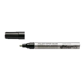 Pilot - Filzstift Super Color Lackmarker mittelsilber