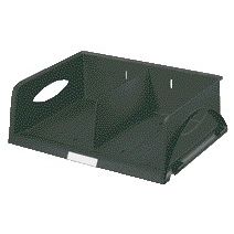 Leitz - Briefkasten Sorty Standard A4 Maxi quer schwarz | 4 Stück