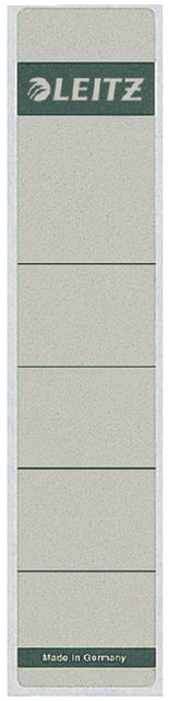 Back Etikett Leitz schmal/kurz 39x192mm Selbstadhäsive Grau | 100 Stück