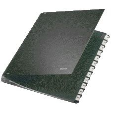 Leitz - Termmappe 1-12 270x18x345mm Hartfaserplatte schwarz